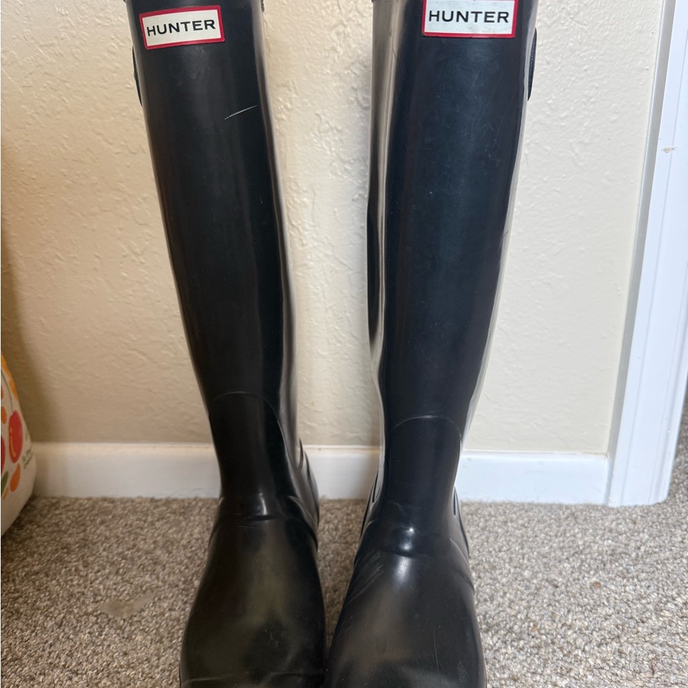 Hunter Black Original Gloss Rainboots